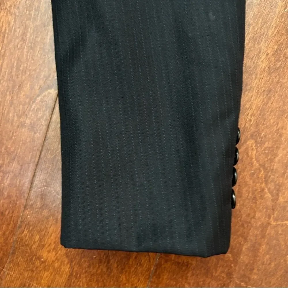 Hickey Freeman for Nordstrom Men's Black Pinstripe Blazer, 100% Wool, Size 42R
